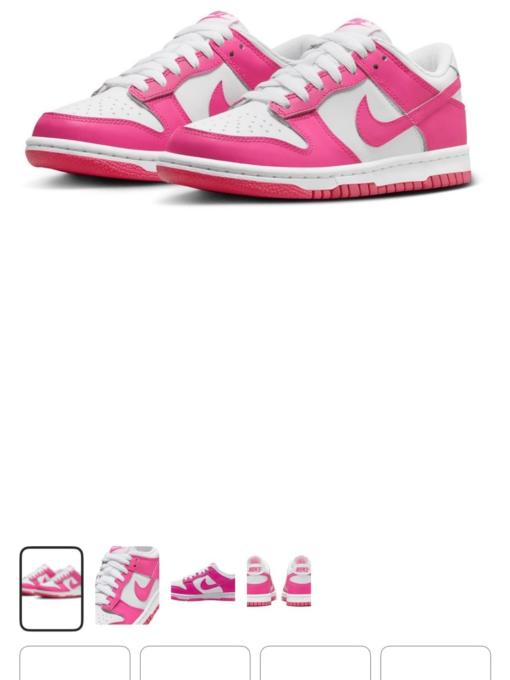 Nike White and Hot Pink Low-Top Sneakers